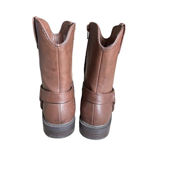 Frye and Co. Men's Otis Stacked Heel Motorcycle Boots Dark Brown Size 9 - Picture 7 of 12